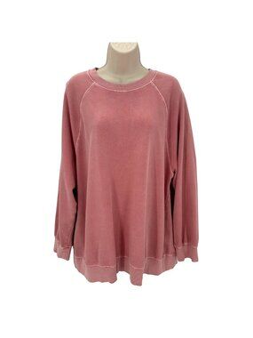 Old Navy Womens Pink Oversized Crewneck Sweatshirt Size M 90% Cotton